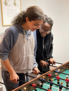 Two Southside Youth Group girls at Game Night