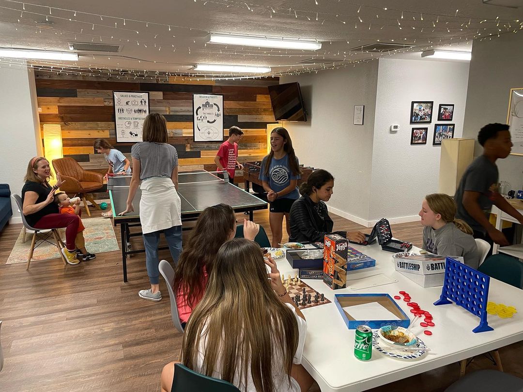 The Southside Youth Group at a game night